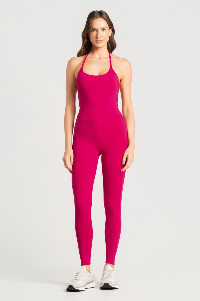 Macacão Frente Única com Bolsos e Tiras nas Costas (Amora) | Ref: K5175-A