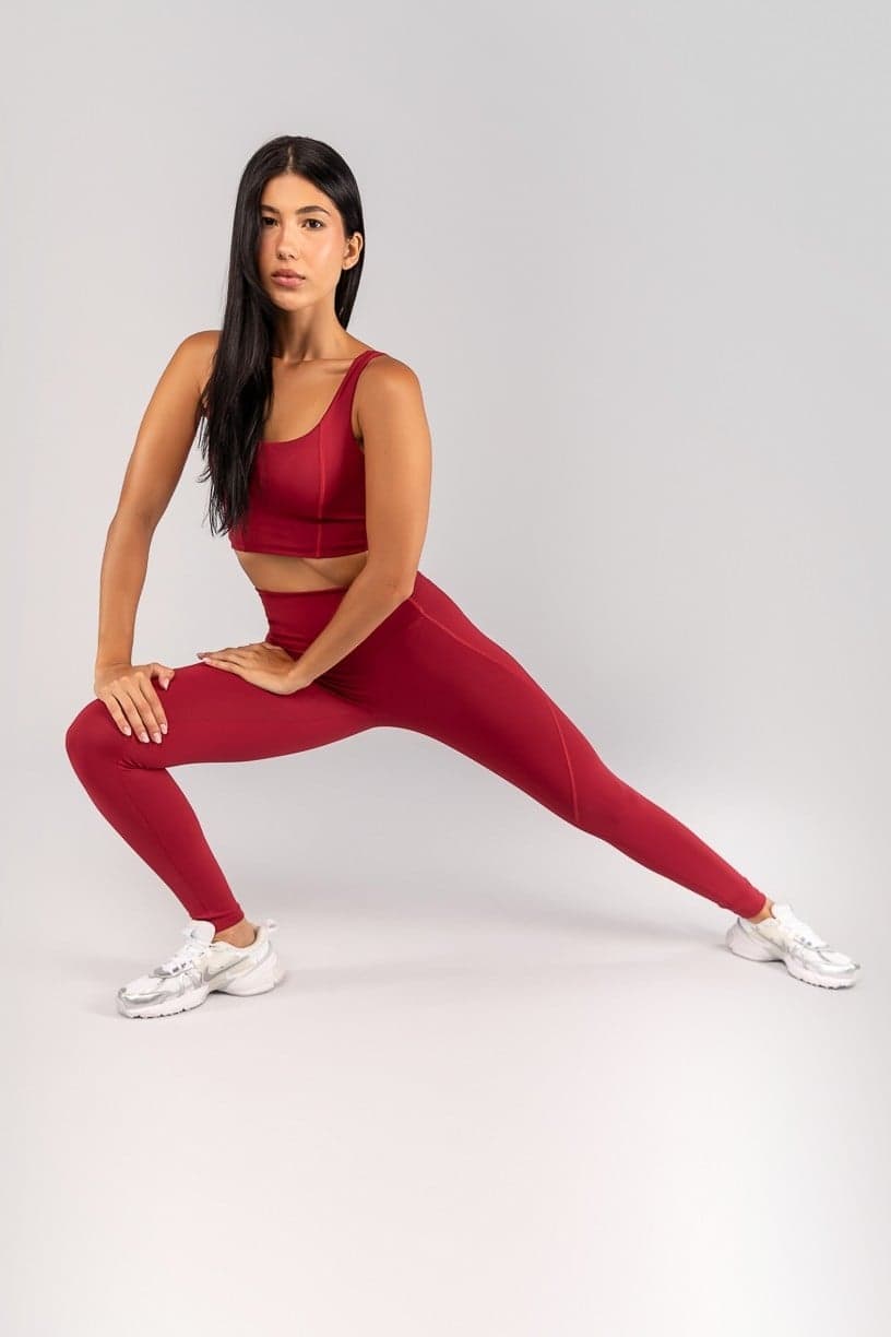 Calça Legging sem Gancho com Bolso e Cobertura (Vinho) | Ref: K4680-A