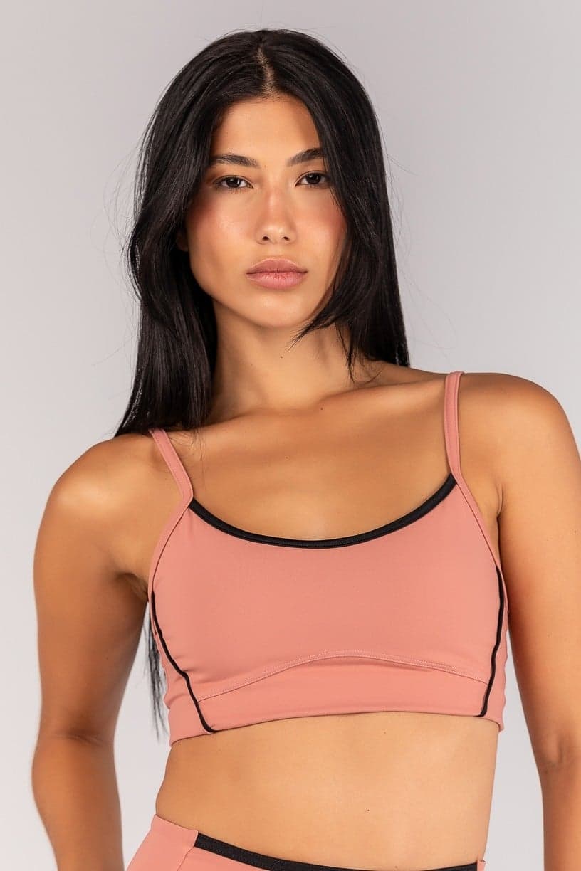 Top com Vivo e Viés Contrastante (Telha / Preto) | Ref: K4682-A